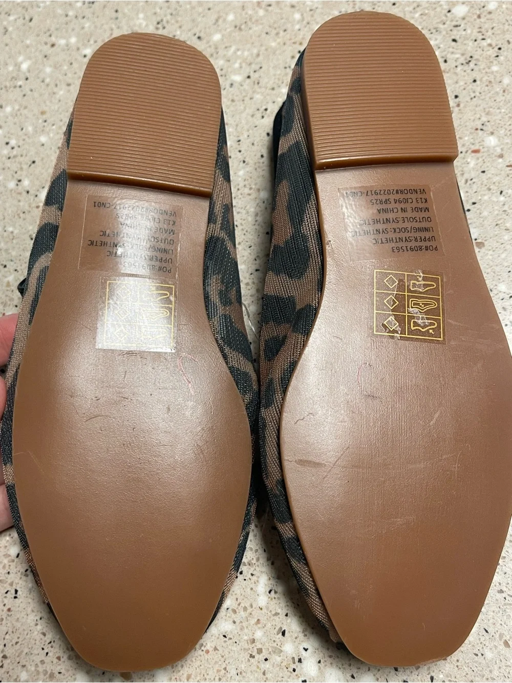 Crewcuts NWT Girls' Ballet Flats Size 13 with Straps in Leopard Print Mesh